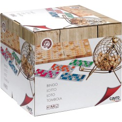 Bingo Deluxe Cayro con tablero plegable y bolas de madera