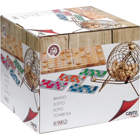 Bingo Deluxe Cayro con tablero plegable y bolas de madera