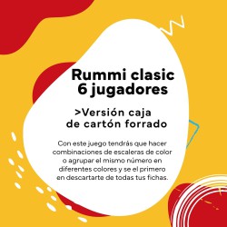 Juego Rummi Clásico con 159 piezas, bolsa de tela y soportes