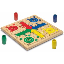 Parchis y Oca Cayro tablero reversible madera 2-4 jugadores