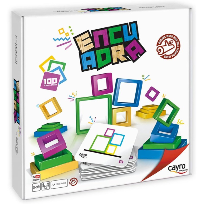 Juego de mesa Encuadra de Cayro, multicolor, para 2-4 jugadores