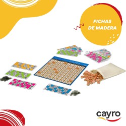 Juego de mesa Lotería de Madera Cayro con 48 cartones para toda la familia
