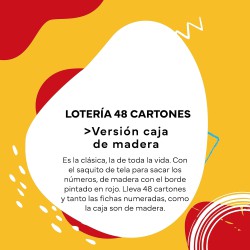 Juego de mesa Lotería de Madera Cayro con 48 cartones para toda la familia