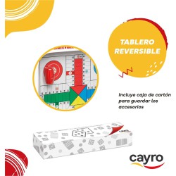 Juego de mesa Parchís y Oca Cayro, piezas de madera y dados para niños