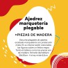 Juego de ajedrez Cayro, piezas de madera, tablero plegable y materiales responsables
